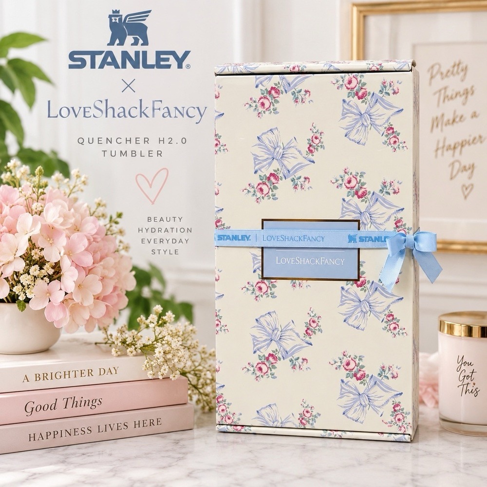 Stanley x LoveShackFancy Rosa Beaux Quencher H2.0 Tumbler 40 oz 10-10824-140
